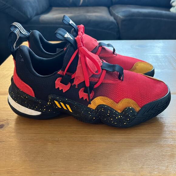 Adidas Trae Young 1 GY3772 Men’s Size 9 Red Black Basketball Shoes Atlanta Hawks - Picture 6 of 11